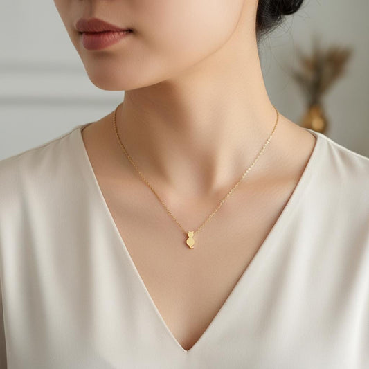 Personalized Gold Cat Necklace • Gold Initial Cat Family Pendant • Minimal Cat Lover Jewelry • Custom Pet Mom Gift • Cat Charm Necklace