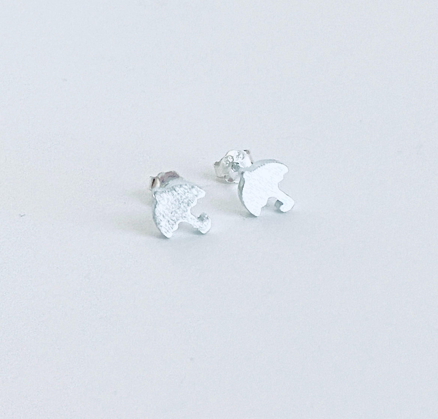 Small Sterling Silver Umbrella Stud Earrings • Cute Mini Umbrella Earrings