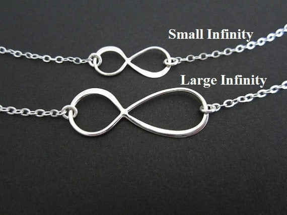 Sterling Silver Infinity Necklace • 925 Silver Symbol of Love Pendant