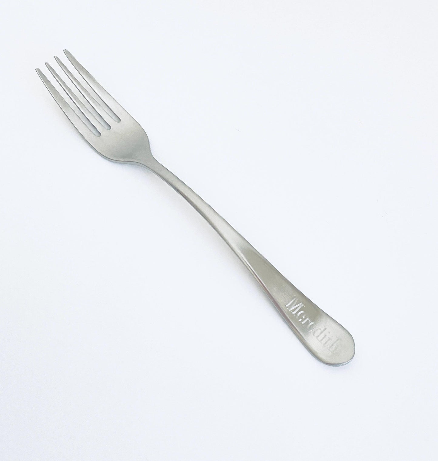 Personalized Stainless Steel Matte Flatware Gift Set • Custom Engraved Knife, fork and spoon
