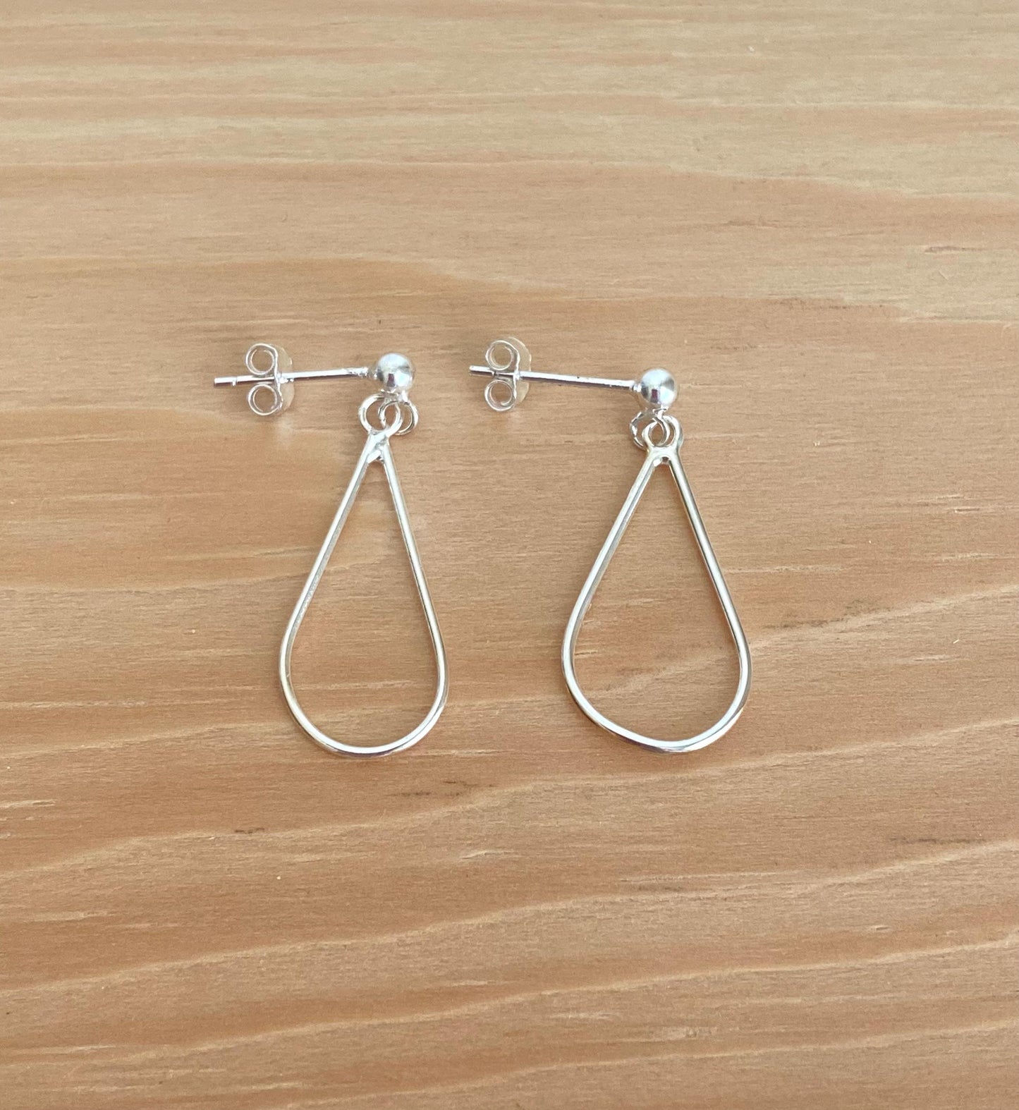 Sterling Silver Teardrop Dangle Earrings • Elegant Minimalist Drop Earrings