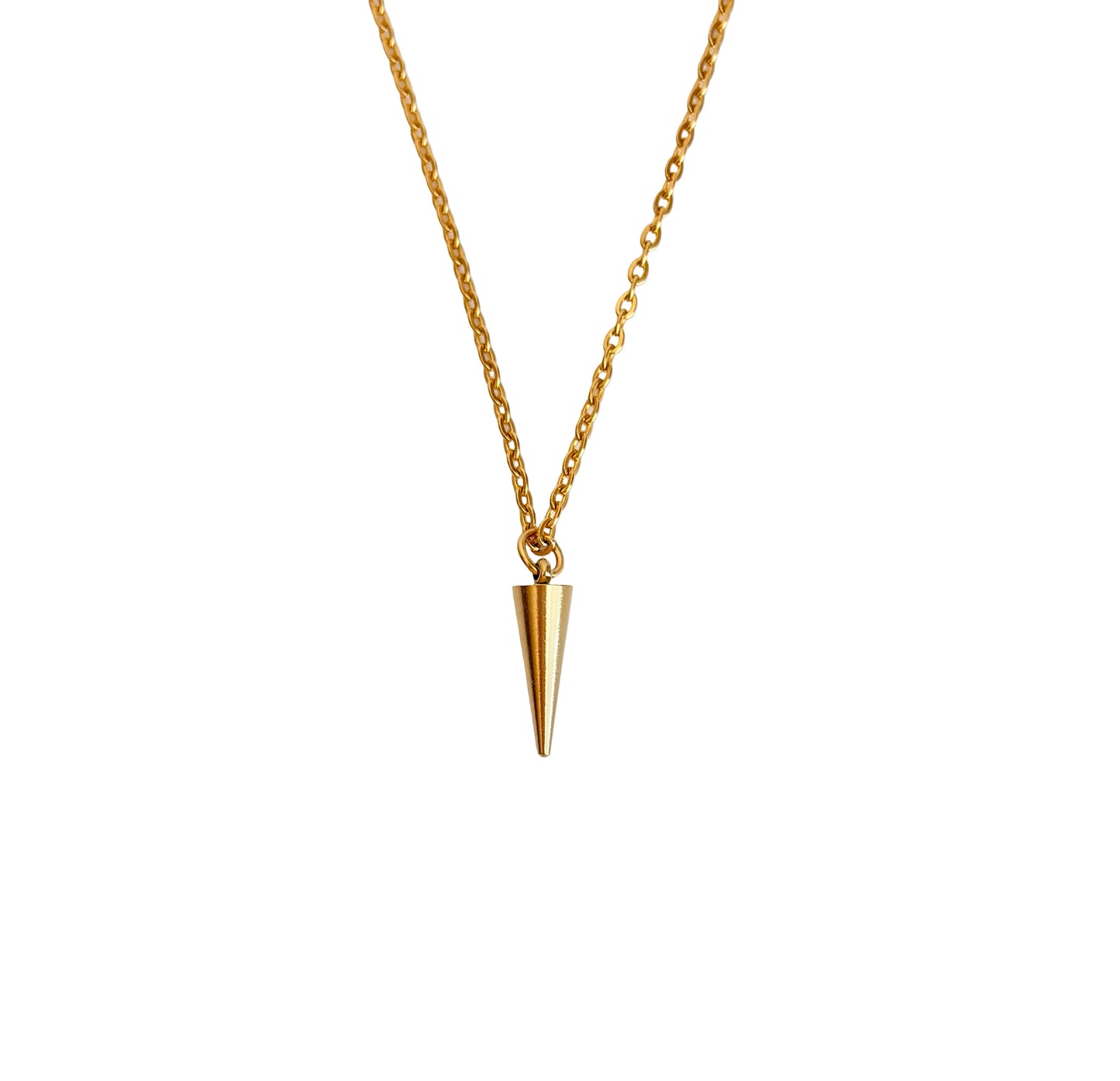 Spike Necklace • Stainless Steel & Gold over Stainless Steel