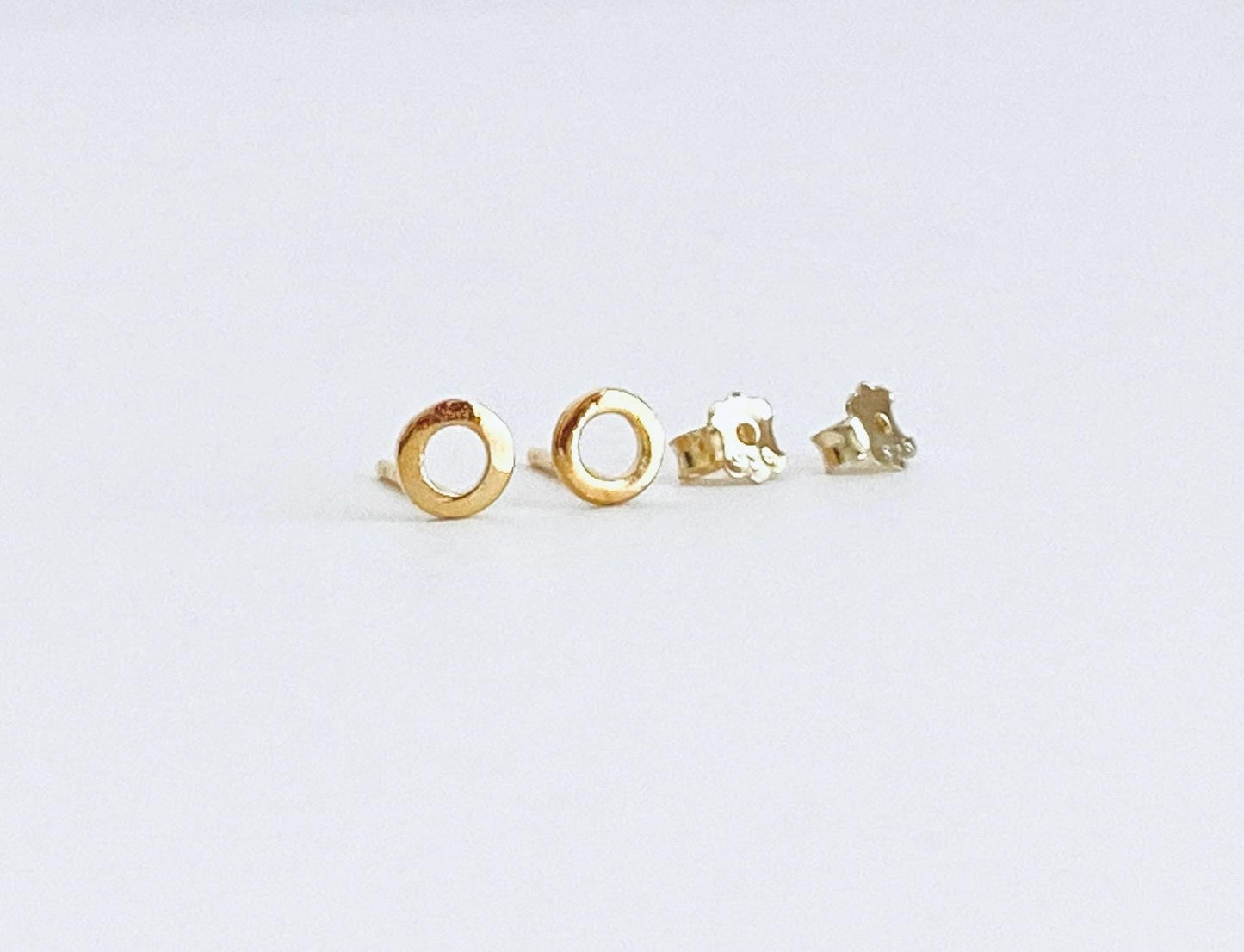 Tiny Kisses Stud Earrings • Sterling Silver, Gold Over Sterling Silver, or Rose Gold Over Sterling Silver