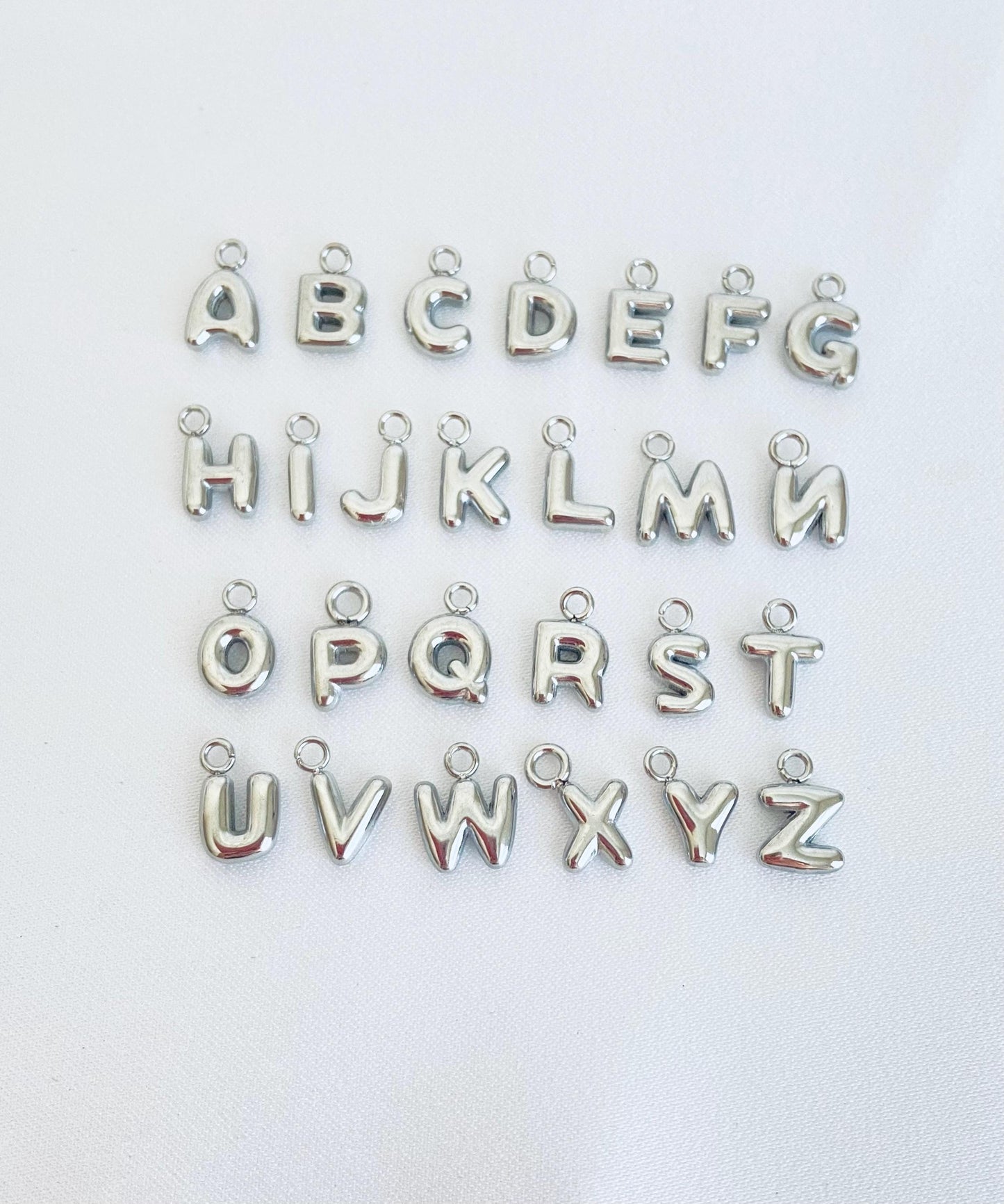 Personalized Birthstone & Small Bubble Initial Necklace • Gift for Her