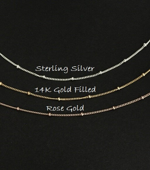 Satellite Chain Necklace • Sterling Silver, Gold Filled or Rose Gold Filled