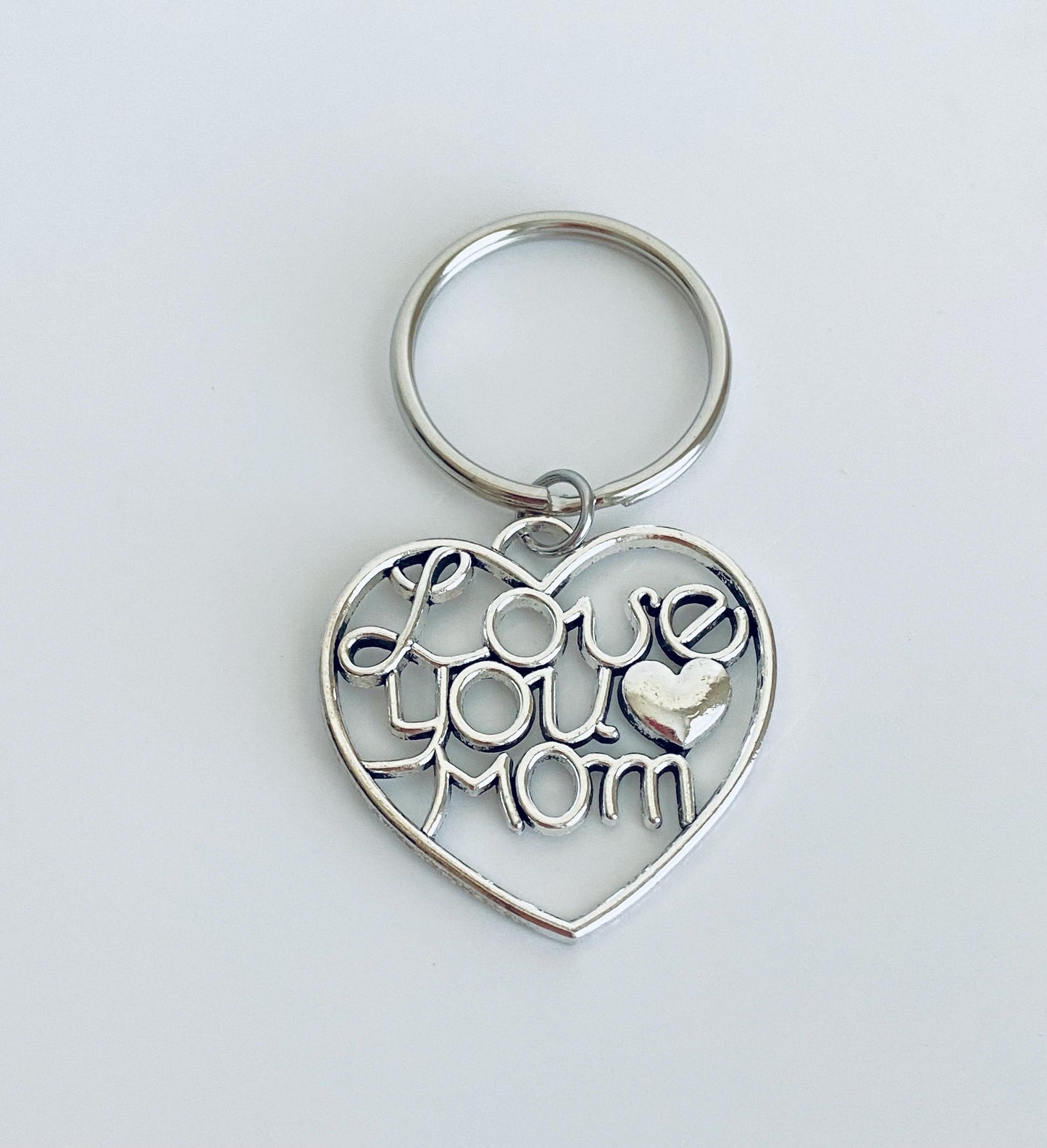 Love You Mom Key Chain • Sentimental Gift for Mom, Mother Appreciation Keychain