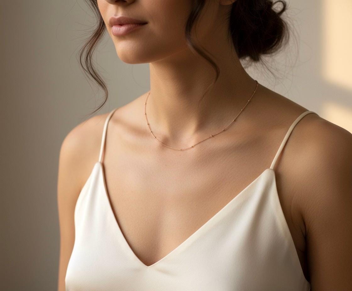 Satellite Chain Necklace • Sterling Silver, Gold Filled or Rose Gold Filled