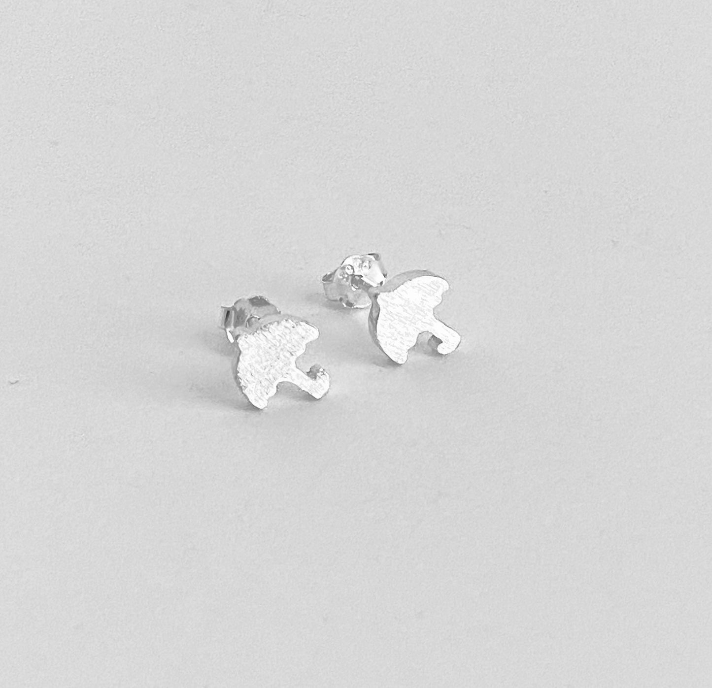 Small Sterling Silver Umbrella Stud Earrings • Cute Mini Umbrella Earrings