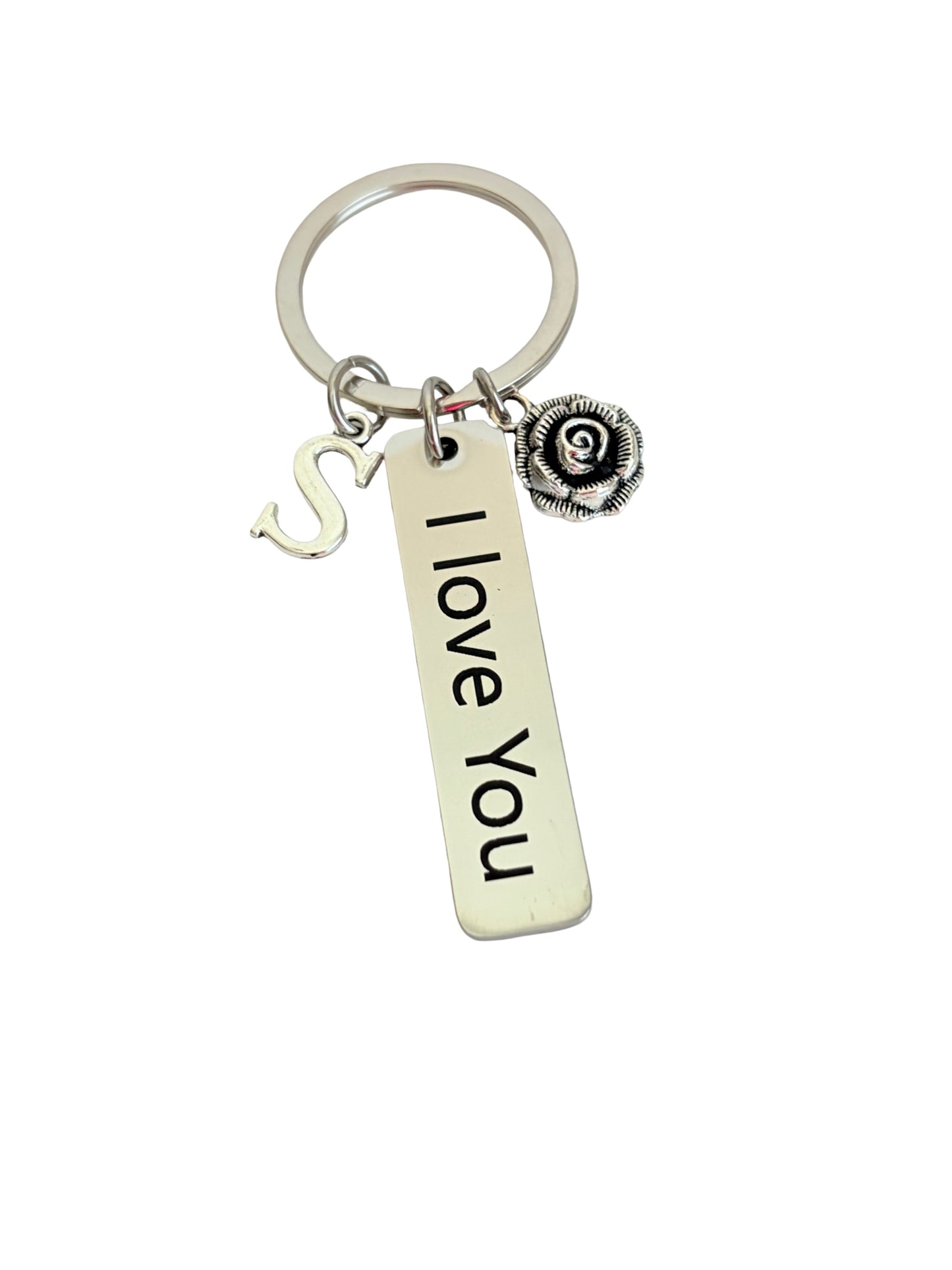 Personalized Initial Morse Code Keychain • Custom Inspirational Morse Code Key Chain • I Love You, Fearless, Never Give Up