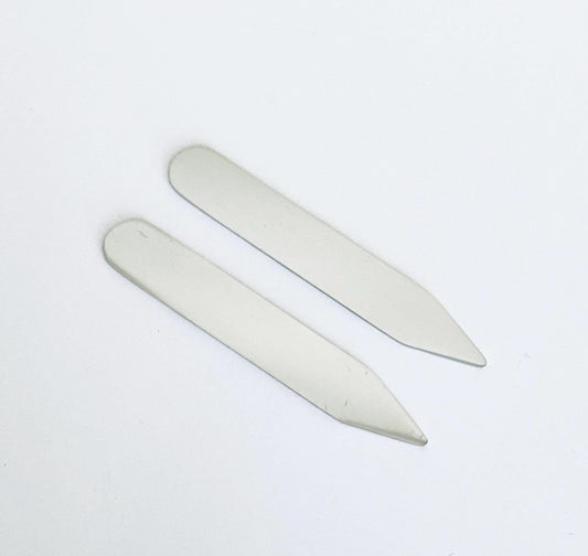 Personalized Stainless Steel Collar Stays • Custom Engraved Metal Shirt Stays for Men, Wedding & Groomsmen Gift