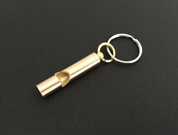 Personalized Whistle Key Chain • Compact Safety Emergency Keychain with Whistle