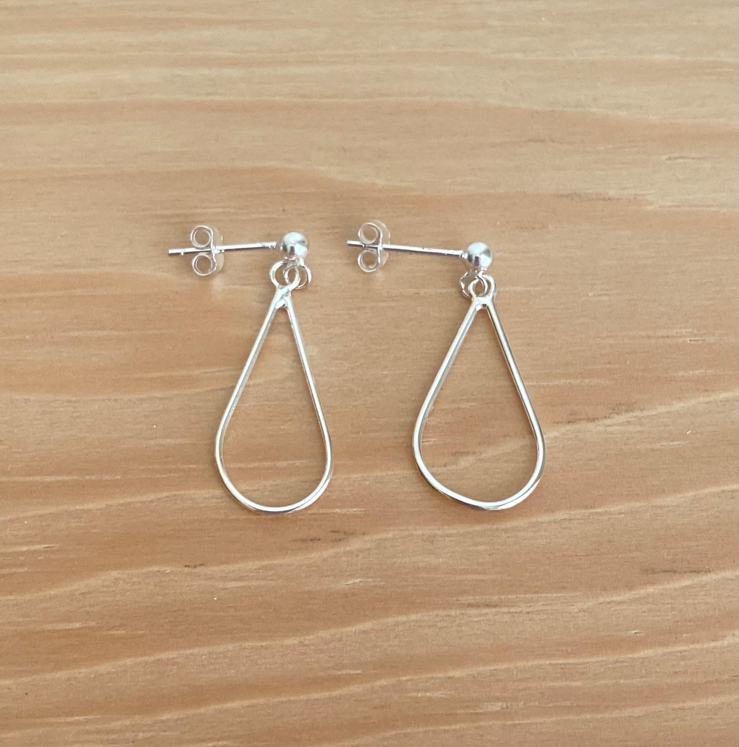 Sterling Silver Teardrop Dangle Earrings • Elegant Minimalist Drop Earrings