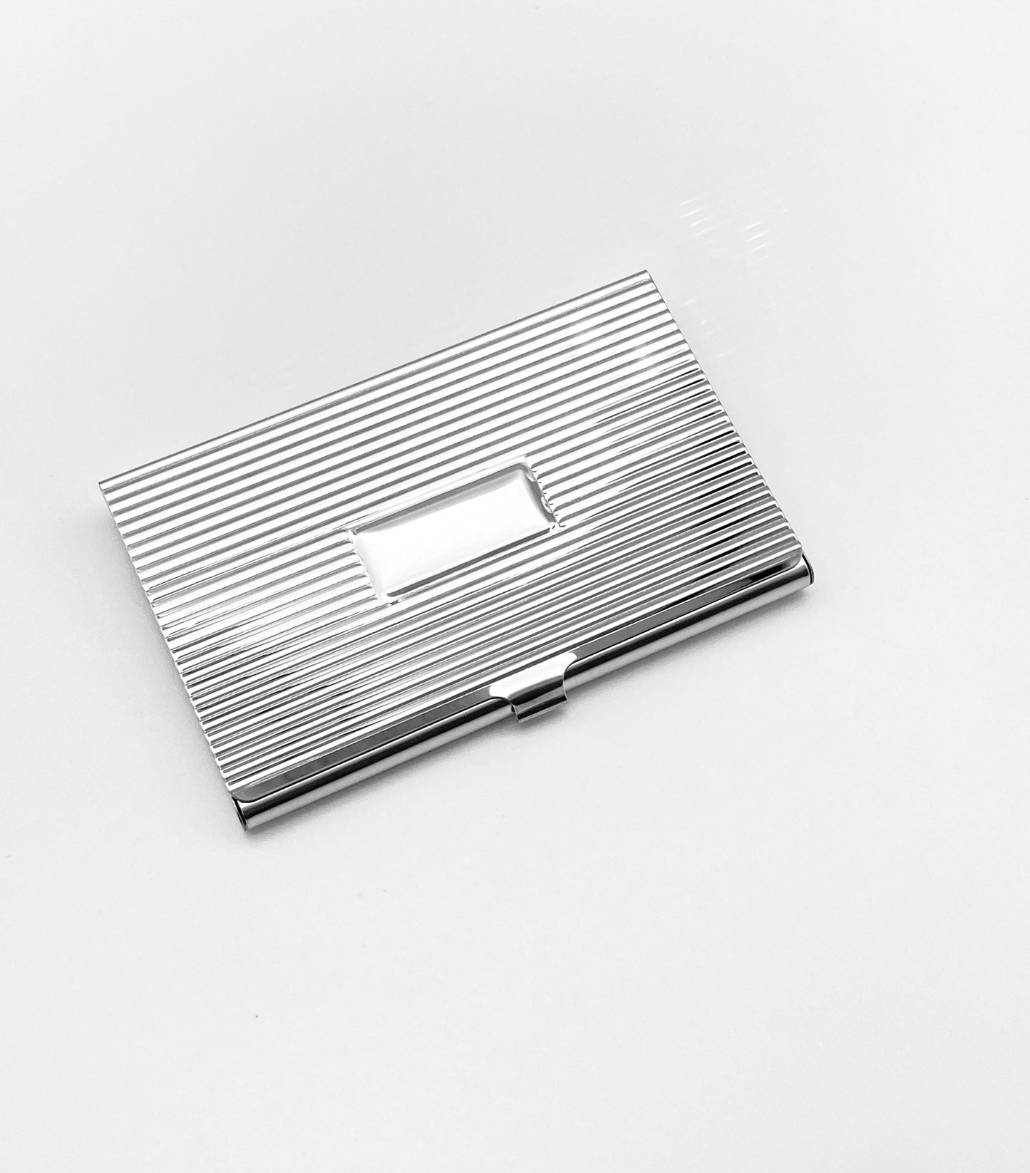 Personalized Business Card Holder • Personalized Engraved Metal Card Case with Custom Letter