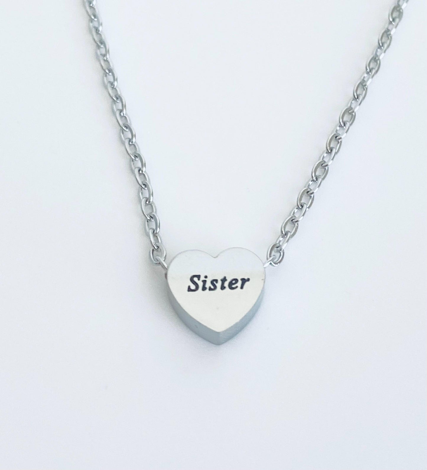 Personalized Small Heart Necklace • Gift for Wife. Sisters. Best Friends