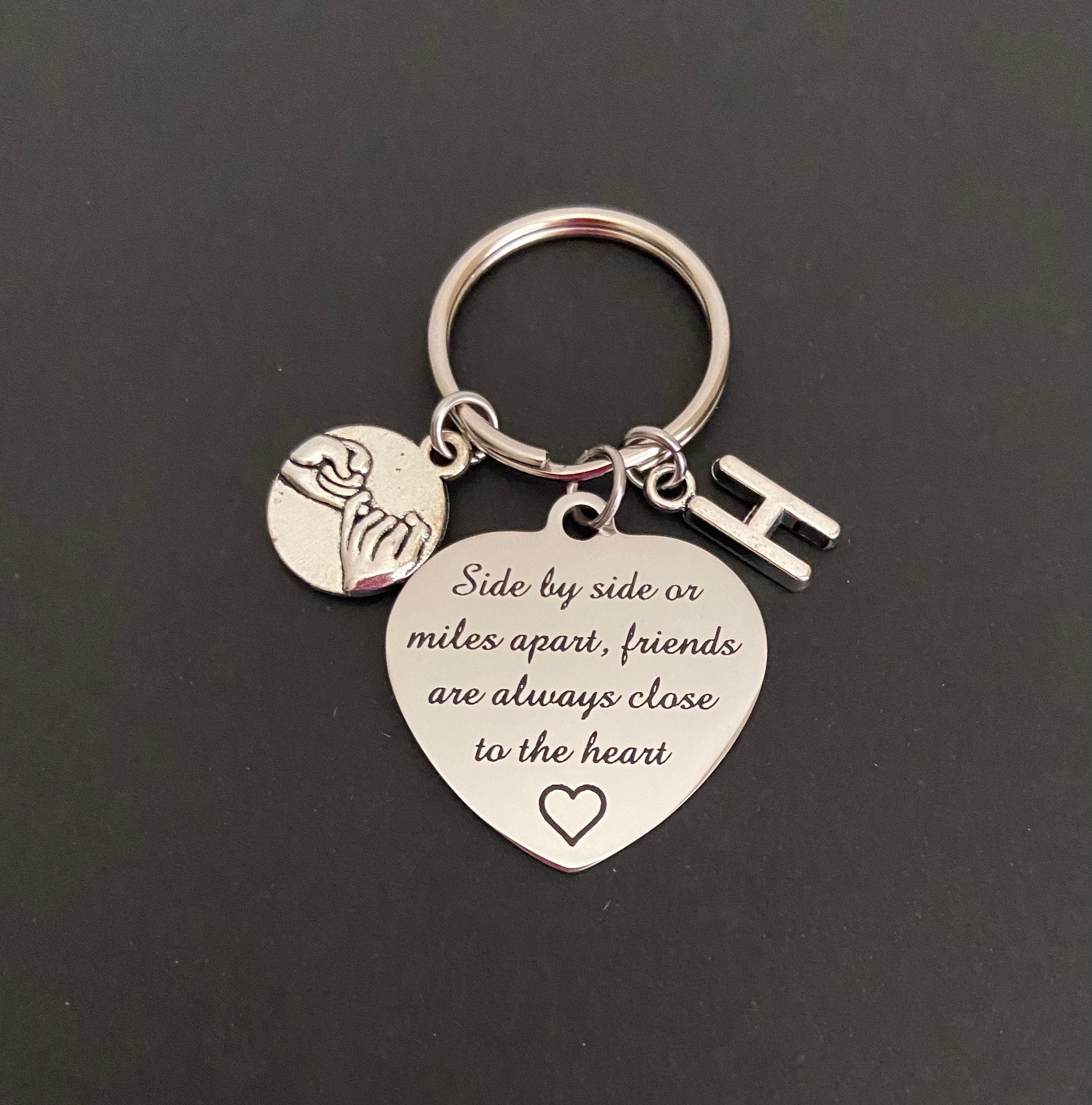 Personalized Long Distance Friendship Key Chain | Best Friend Gift ...