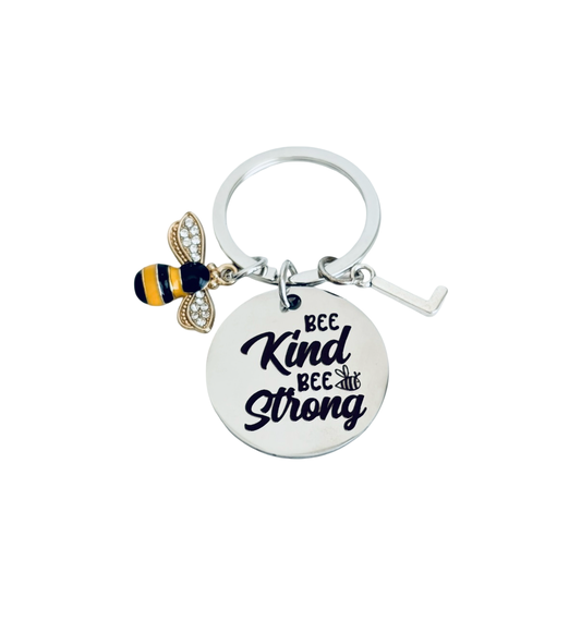 Personalized Be Kind and Be Strong Keychain • Inspirational Gift • Motivational Gift for Her