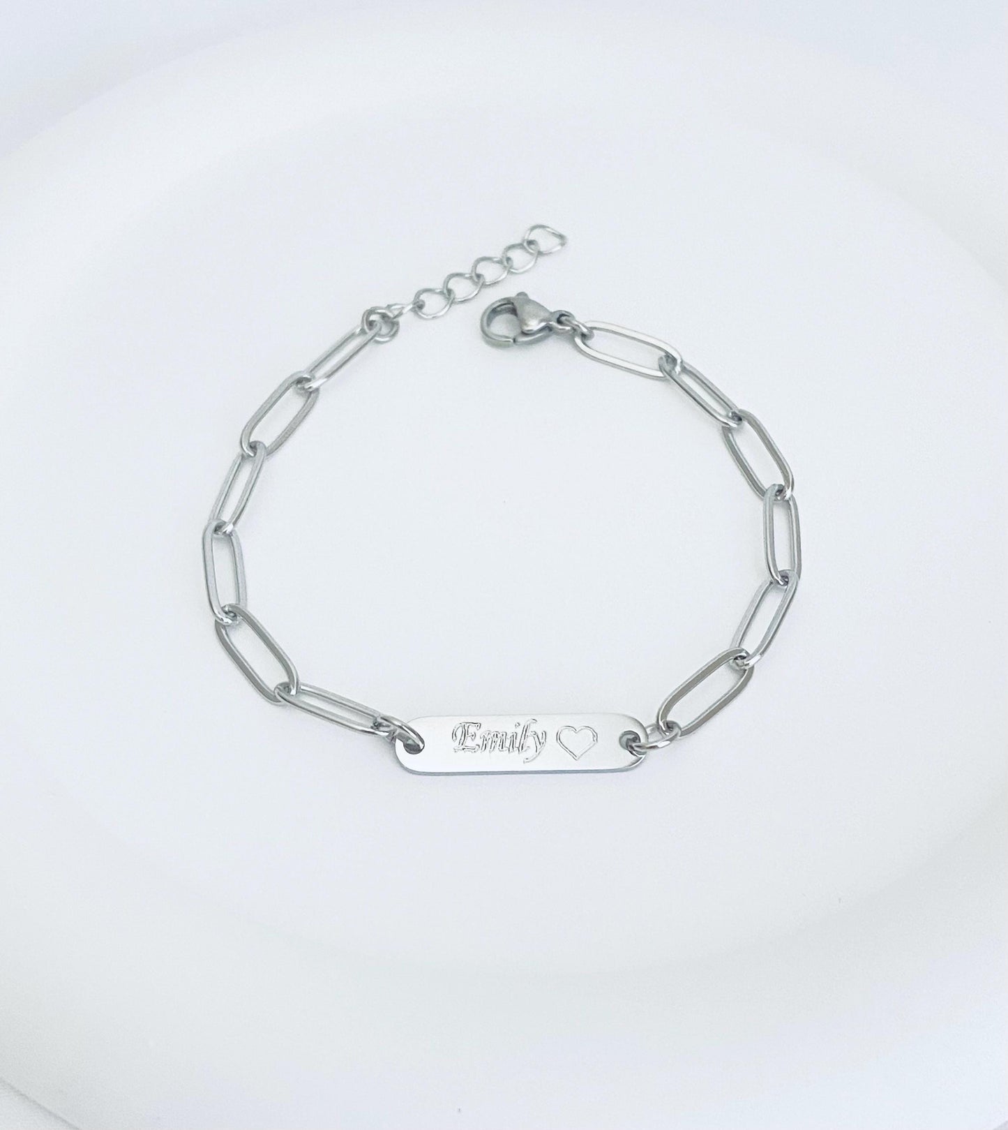 Personalized Mini Bar Bracelet • Custom Engraved Bracelet in Stainless Steel or Gold