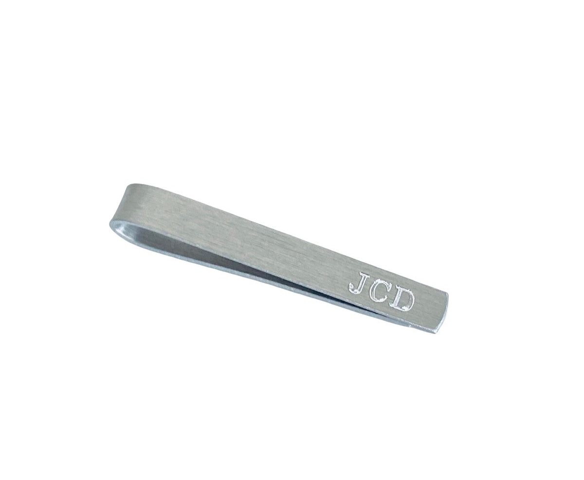 Personalized Hand Formed Aluminum Tie Clip • Skinny or Regular Size
