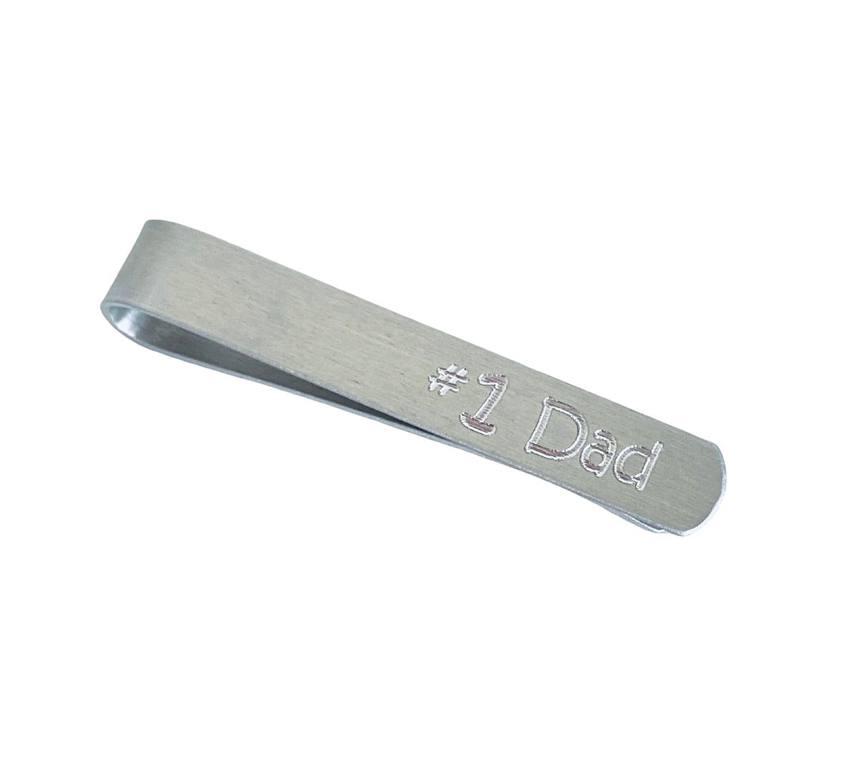 Personalized Hand Formed Aluminum Tie Clip • Skinny or Regular Size