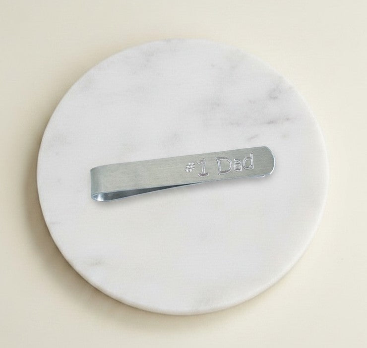 Personalized Hand Formed Aluminum Tie Clip • Skinny or Regular Size
