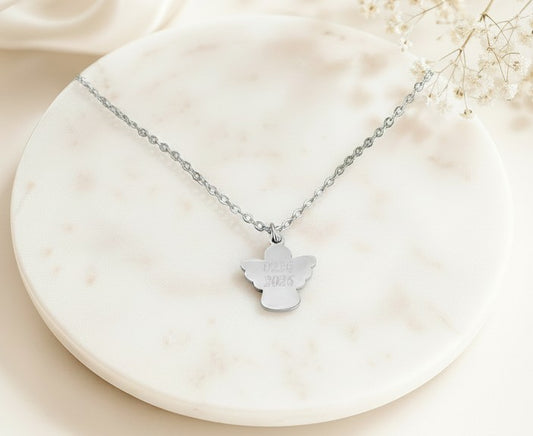 Personalized Stainless Steel Angel Necklace