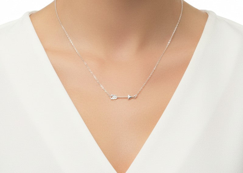 Sterling Silver Arrow Pendant Necklace