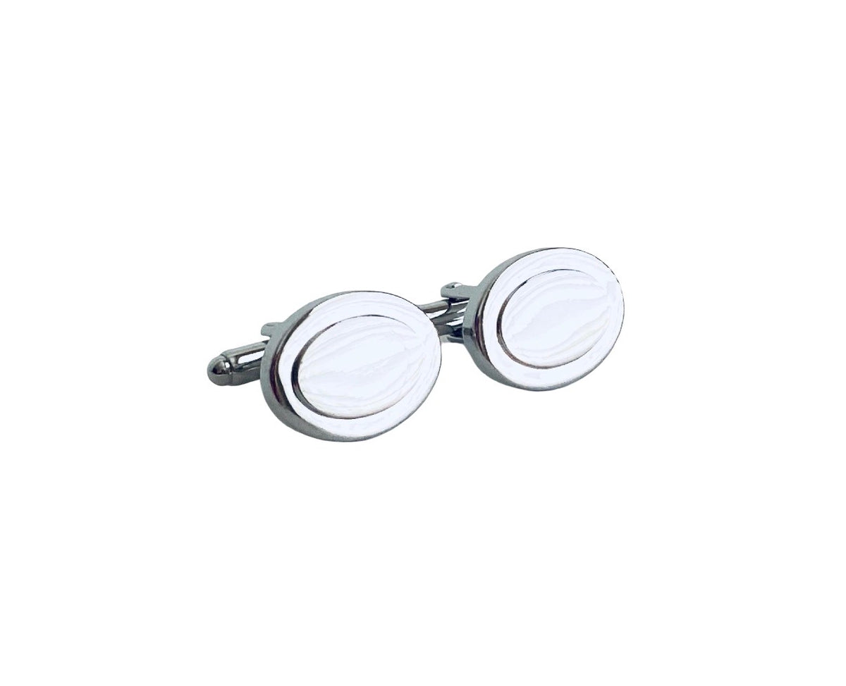 Personalized Oval Cufflinks • Gift for Him