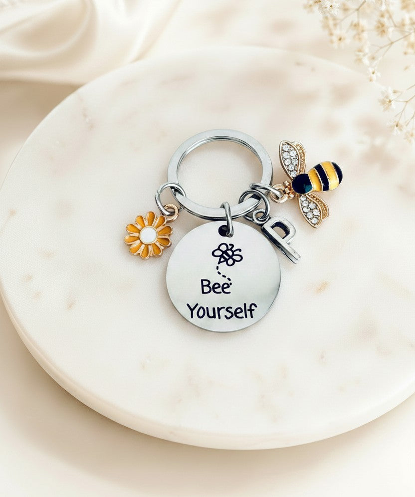 Personalized Stainless Steel “Be Yourself” Keychain