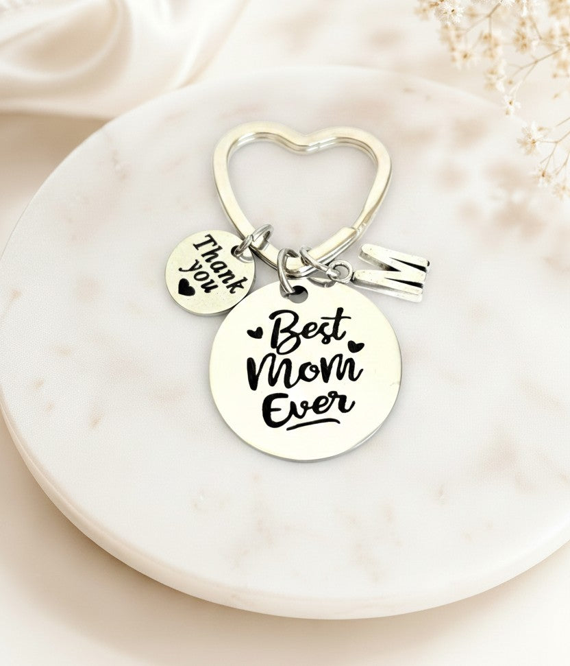 Personalized Best Mom Keychain