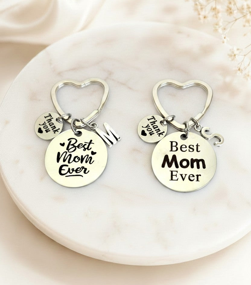 Personalized Best Mom Keychain