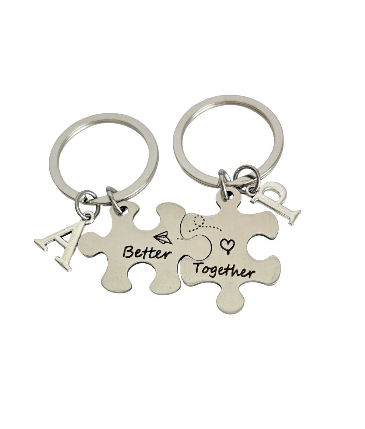 Personalized Better Together Puzzle Keychain Set