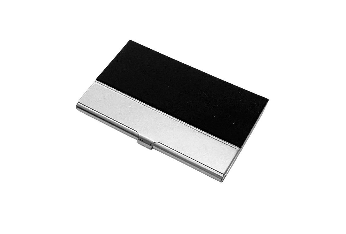 Personalized Faux Leather Business Card Holder