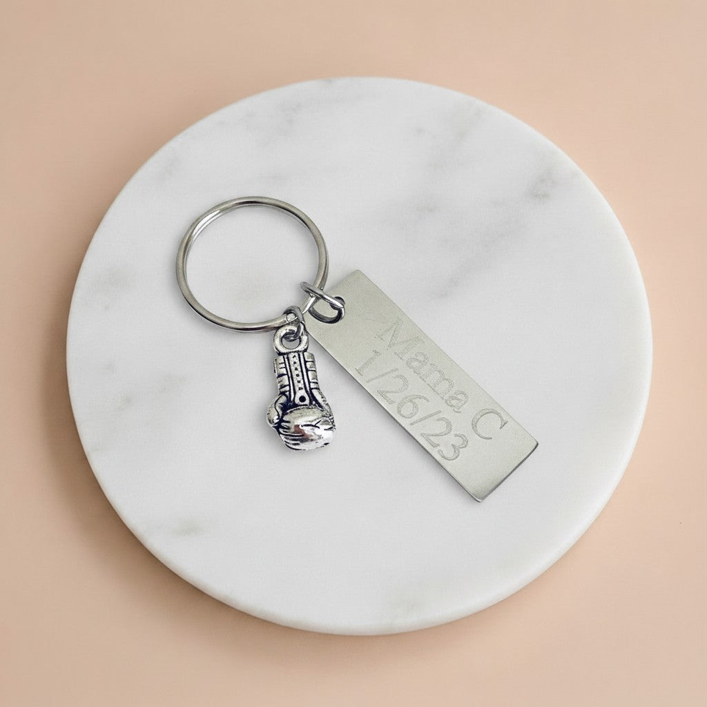 Personalized Boxing Glove Keychain