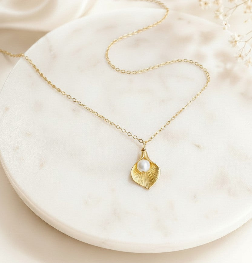 Calla Lily Flower Necklace • Stainless Steel, Gold over Stainless Steel & Rose Gold over Stainless Steel