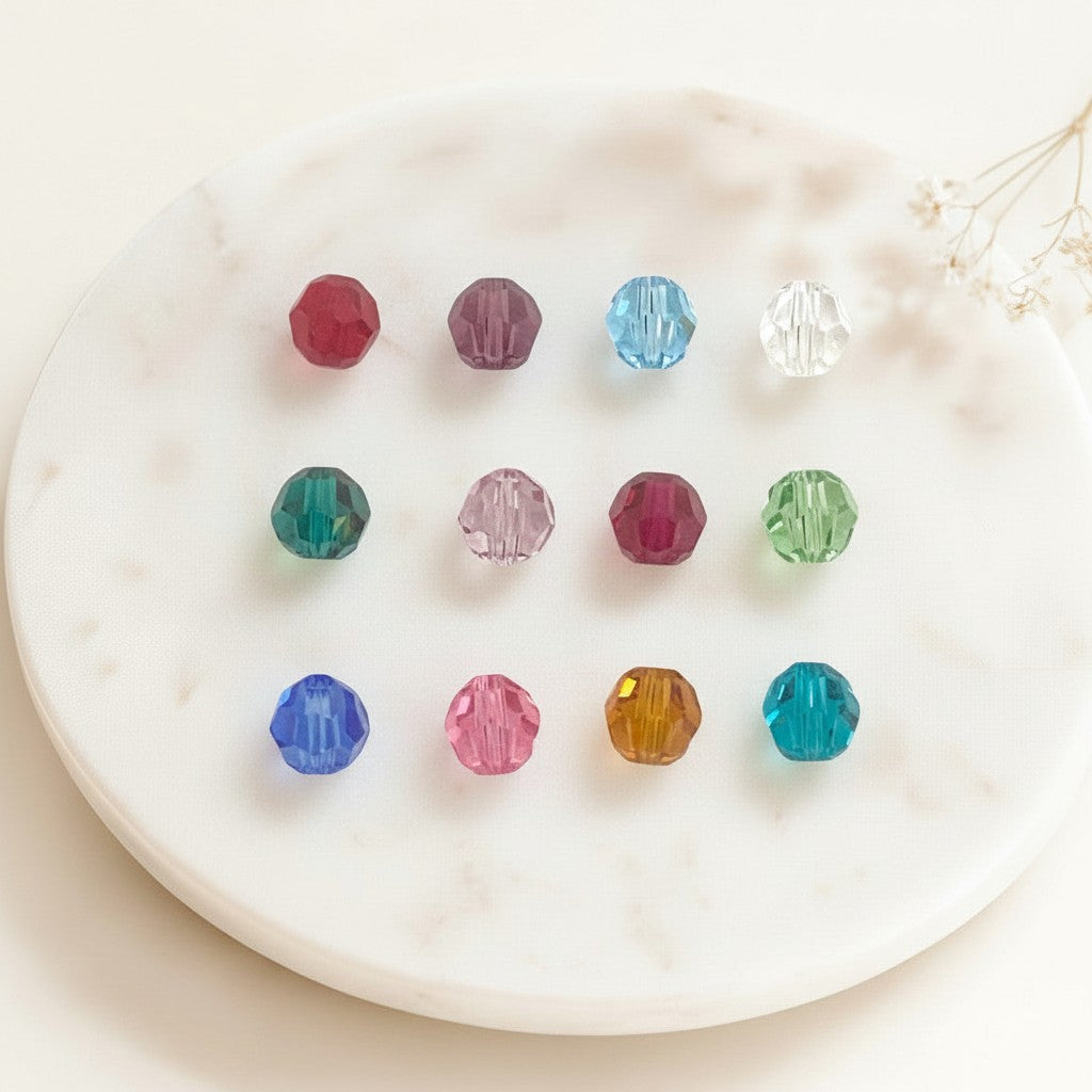 Personalized Birthstone & Initial Necklace • Stainless Steel & Gold over Stainless Steel