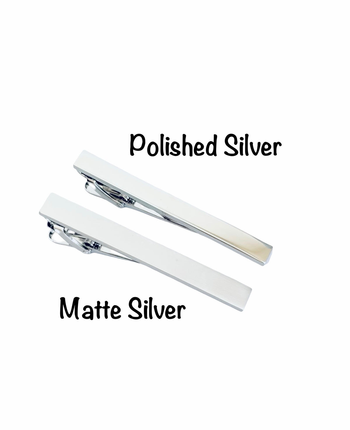 Personalized Long Tie Clip • Polished & Matte Finish