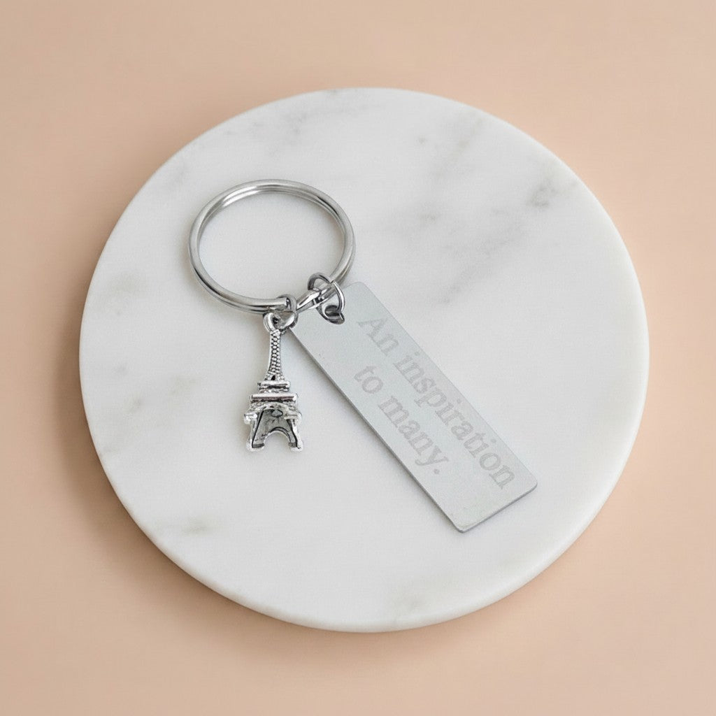 Personalized Eiffel Tower Keychain