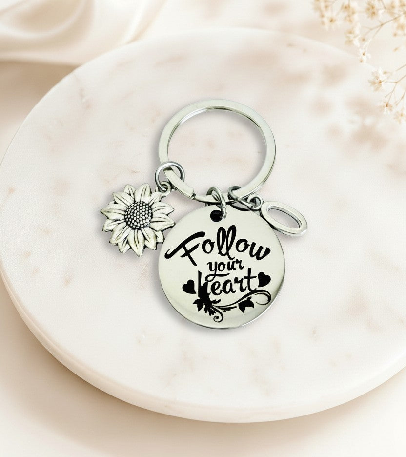 Personalized Follow Your Heart Keychain