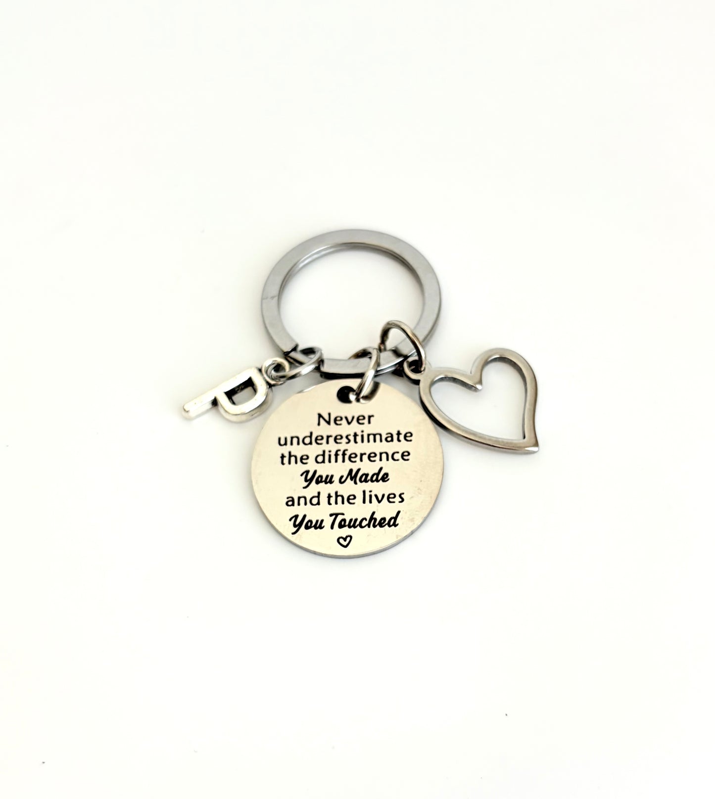 Personalized Stainless Steel Keychain • Inspirational Gift •Thank You Gift • Teacher Gift