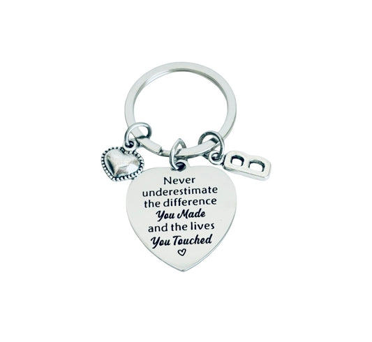 Personalized Stainless Steel Keychain • Inspirational Gift •Thank You Gift • Teacher Gift