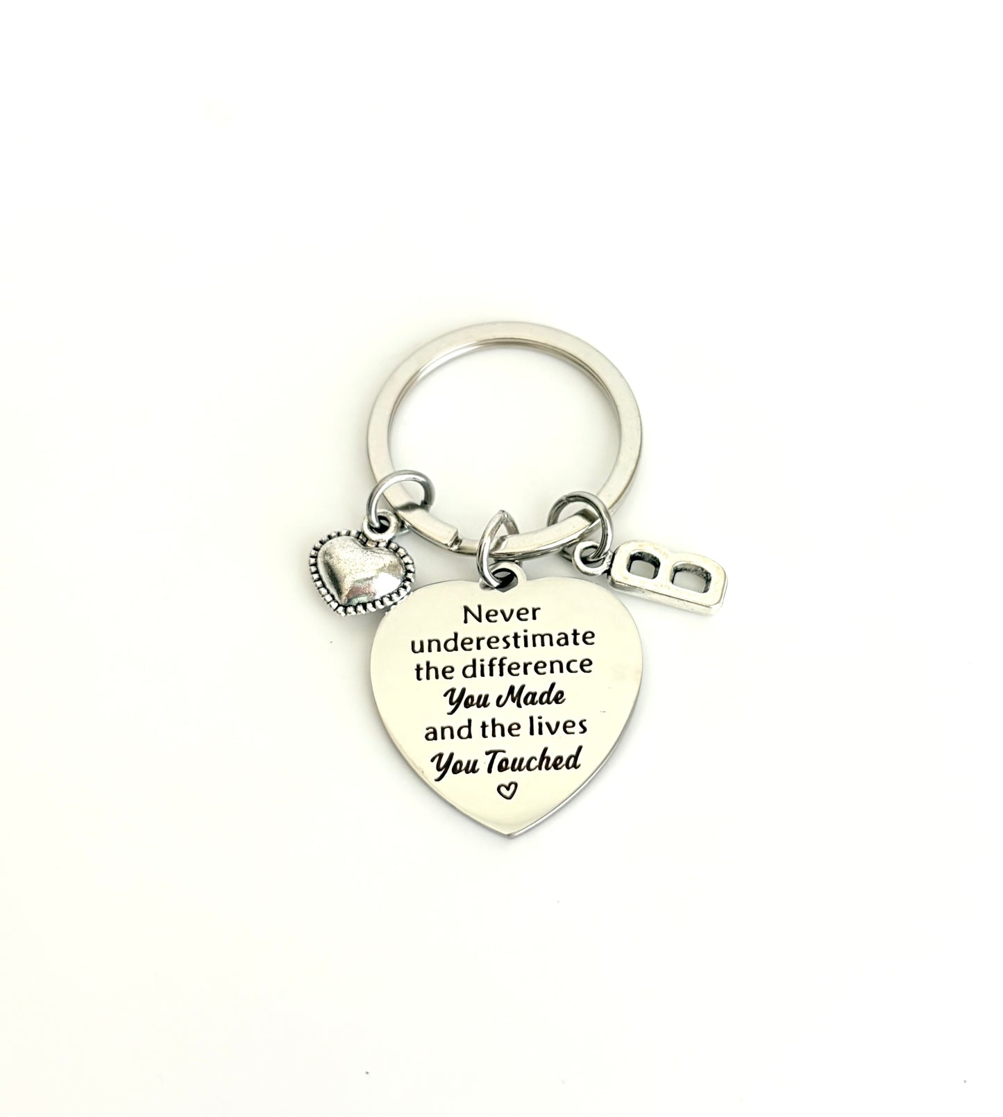 Personalized Stainless Steel Keychain • Inspirational Gift •Thank You Gift • Teacher Gift