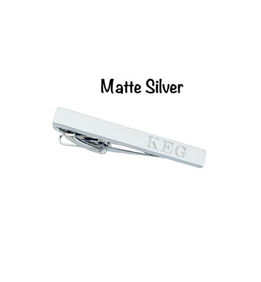 Personalized Short Tie Clip • Polished or Matte Finish