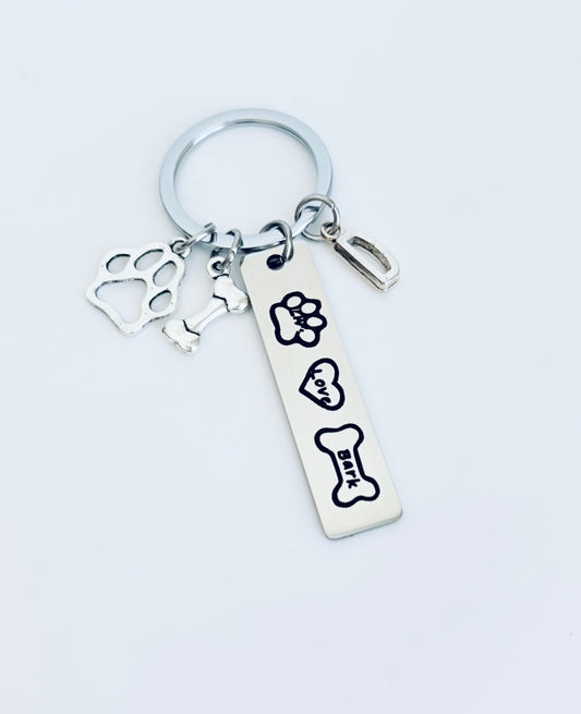 Personalized Dog Lover Keychain
