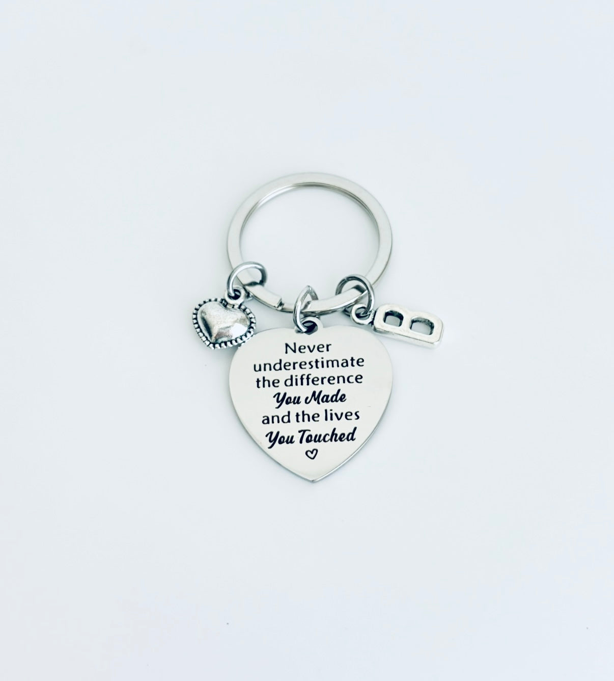 Personalized Stainless Steel Keychain • Inspirational Gift •Thank You Gift • Teacher Gift