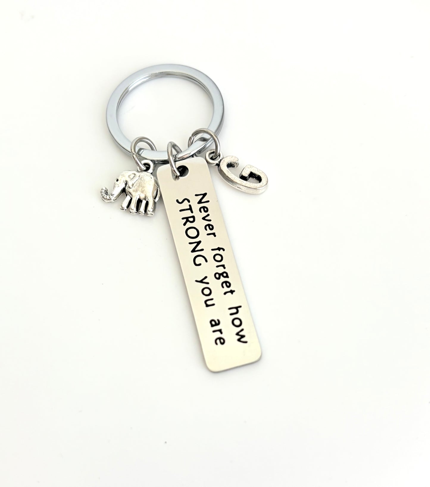 Personalized Never Forget How Strong You are Keychain • Inspirational Keychain