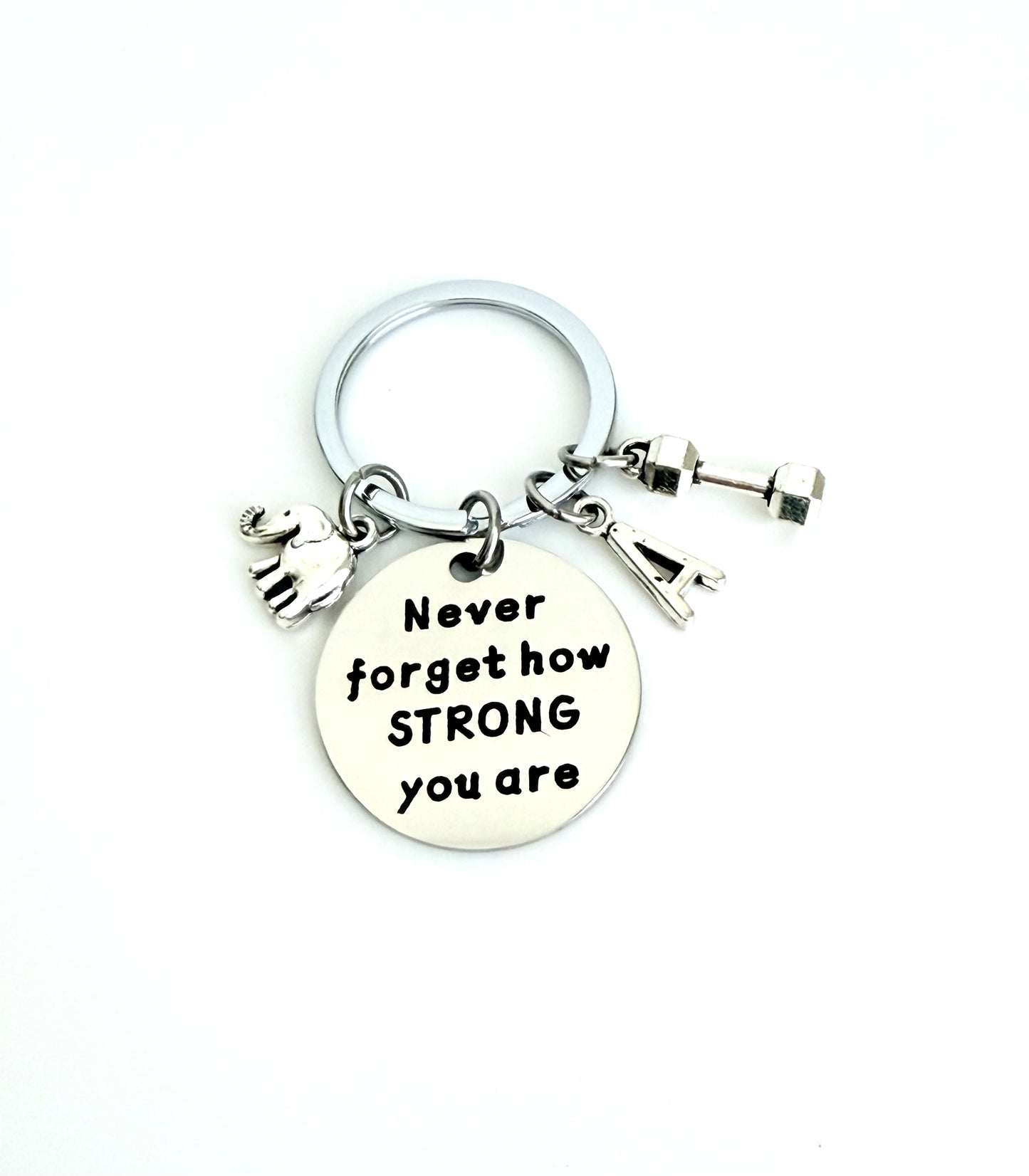 Personalized Strength Keychain • Motivational Gift for Her Him