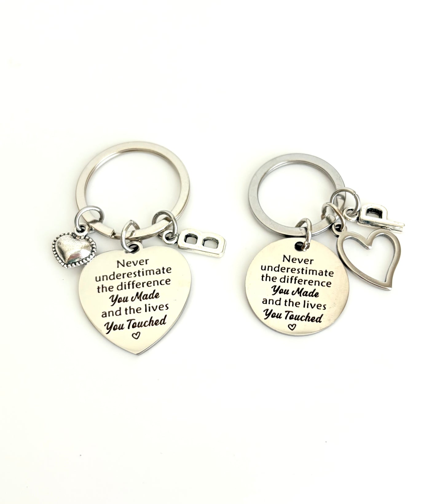 Personalized Stainless Steel Keychain • Inspirational Gift •Thank You Gift • Teacher Gift