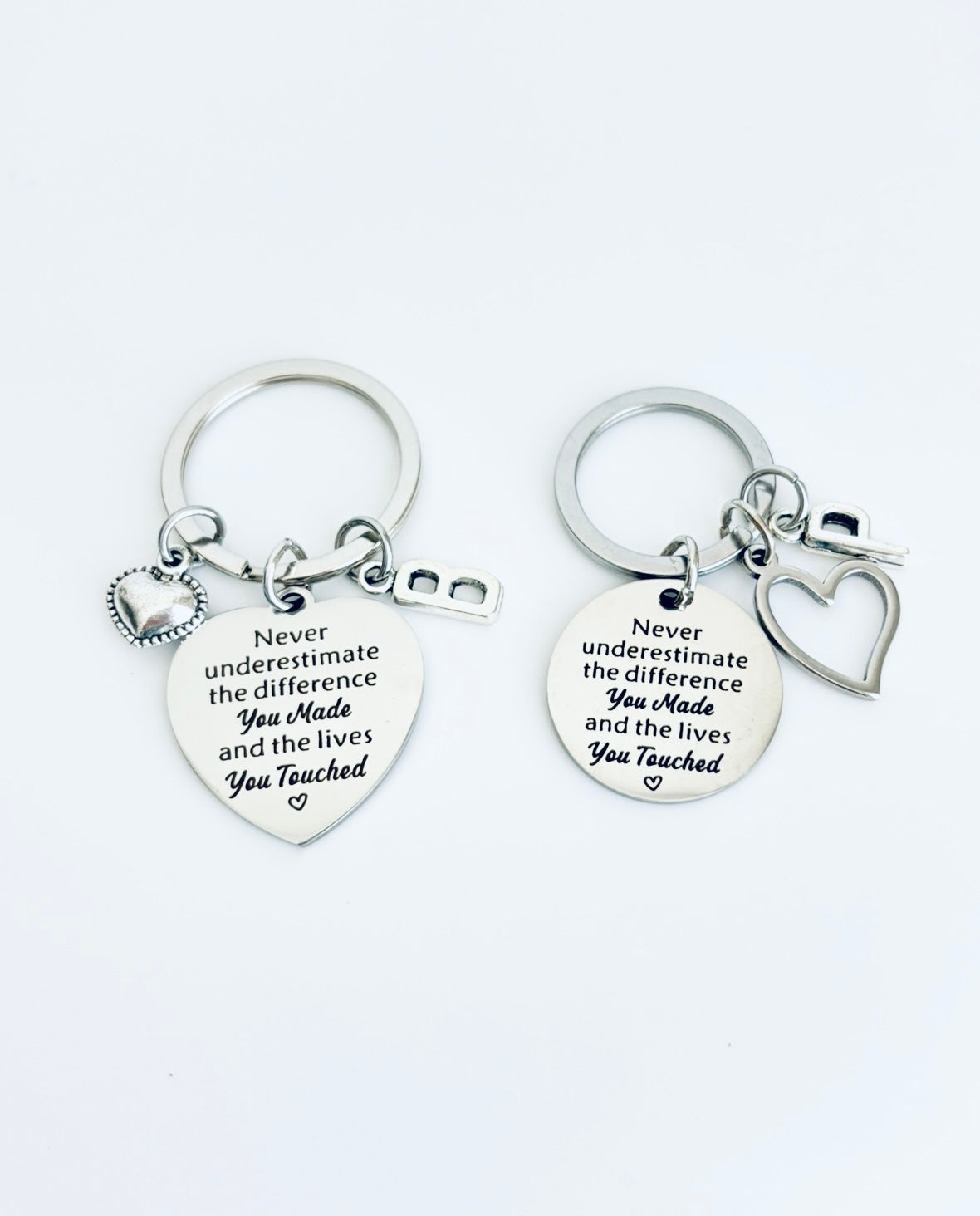 Personalized Stainless Steel Keychain • Inspirational Gift •Thank You Gift • Teacher Gift