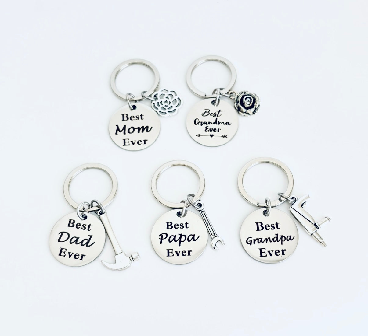 Personalized Family Keychain • Custom Gift for Parents & Grandparents