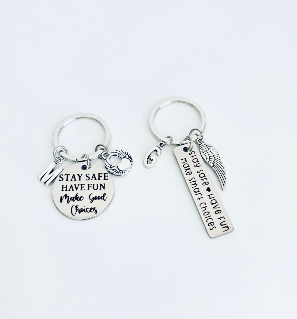 Personalized Stay Safe Keychain • Inspirational Gift